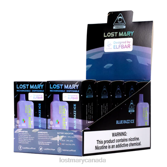 LOST MARY OS5000 Blue Razz Ice -LOST MARY Price 228DD14