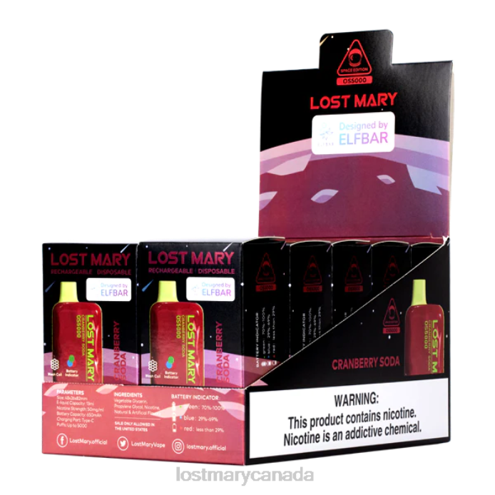 LOST MARY OS5000 Cranberry Soda -LOST MARY Vape Review 228DD27
