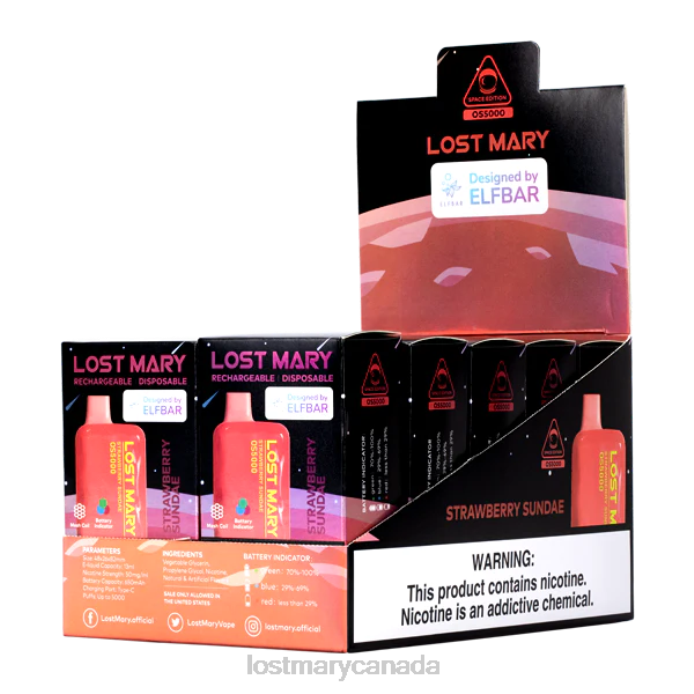 LOST MARY OS5000 Strawberry Sundae -LOST MARY Vape Sale 228DD71