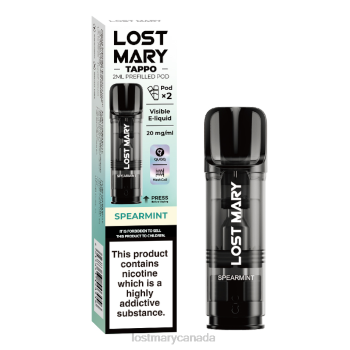 LOST MARY Tappo Prefilled Pods - 20mg - 2PK Spearmint -LOST MARY Flavours 228DD176
